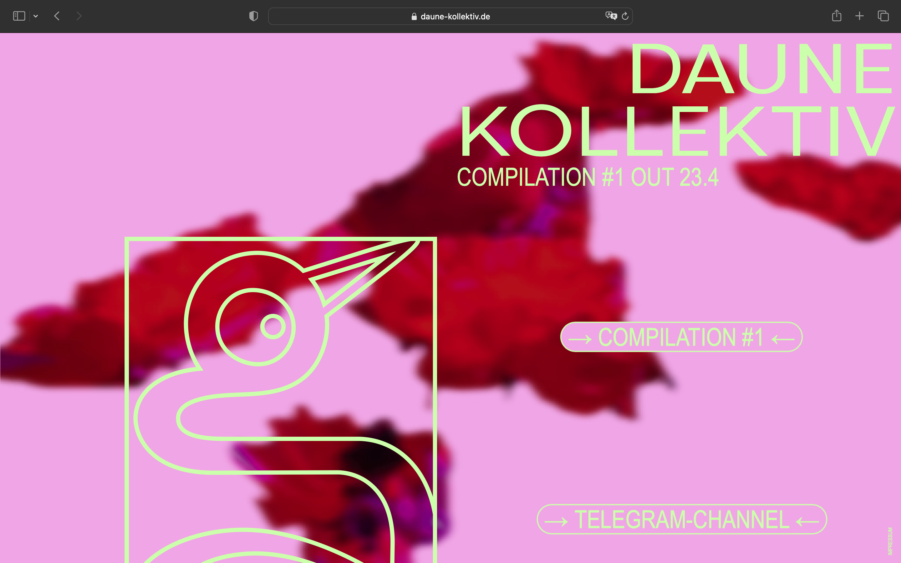 Screenshot Website Daune-Kollektiv